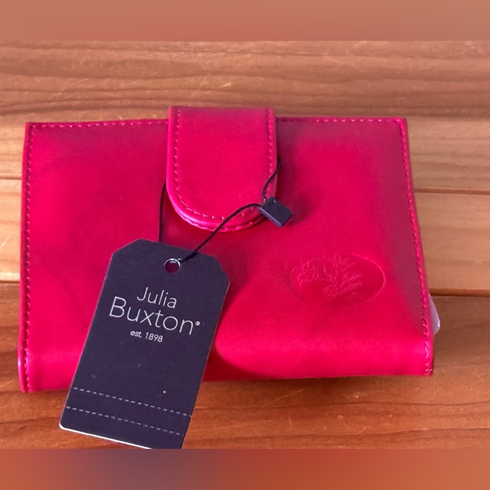 Dark RED Women's Wallet with Snap Closure